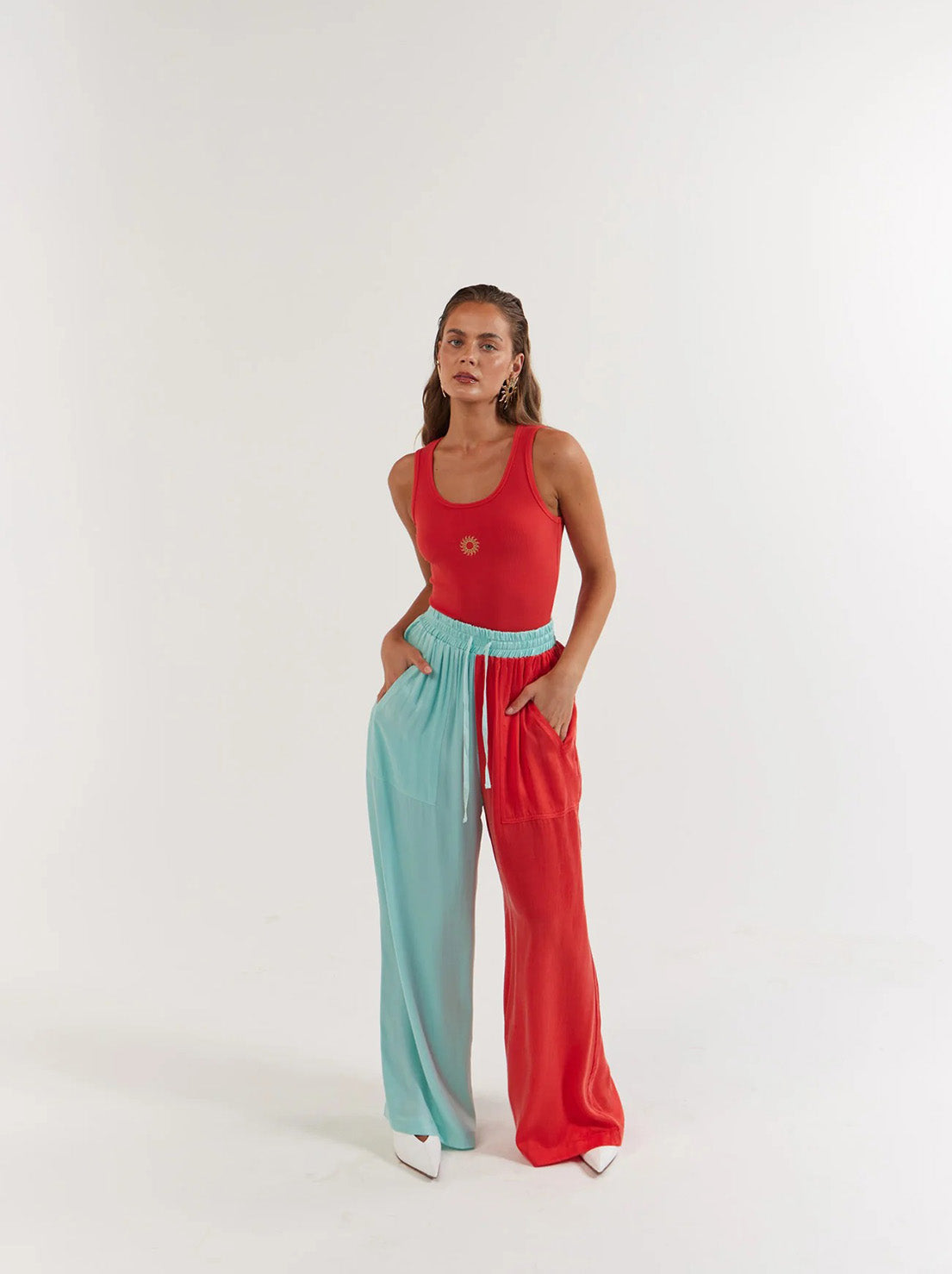 La Bohème Girls - Juno Pants - Tangerine Aqua