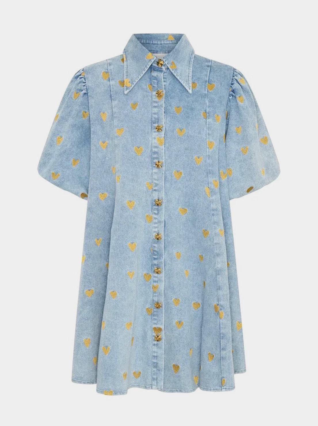 La Bohème Girls - Peyton Mini Dress - Denim Hearts