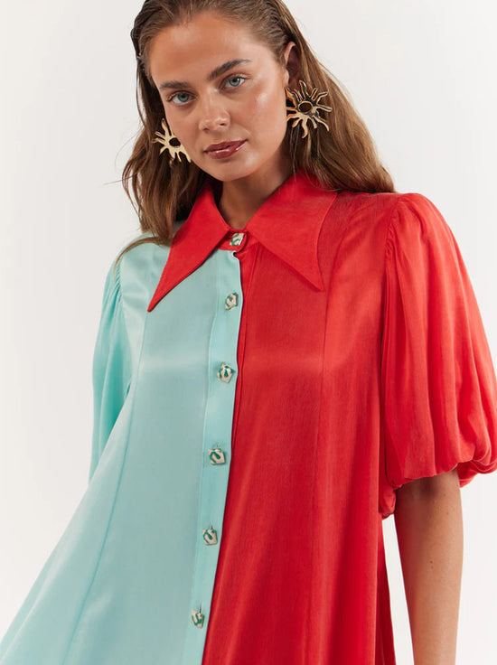 La Bohème Girls - Peyton Midi Dress - Tangerine Aqua