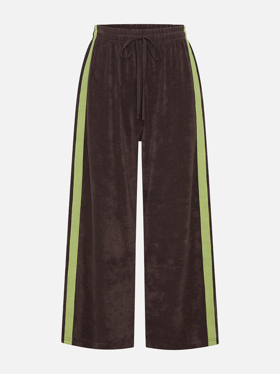 La Bohème Girls - Viva Terry Pants - Choc / Lime