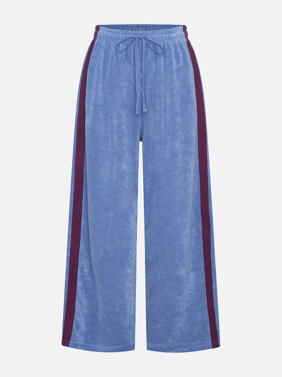 La Bohème Girls - Viva Terry Pants - Cornflower Blue / Plum