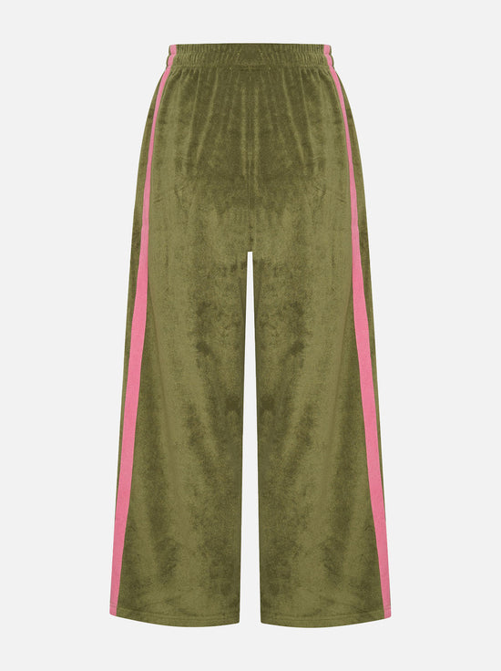La Bohème Girls - Viva Terry Pants - Olive / Pink