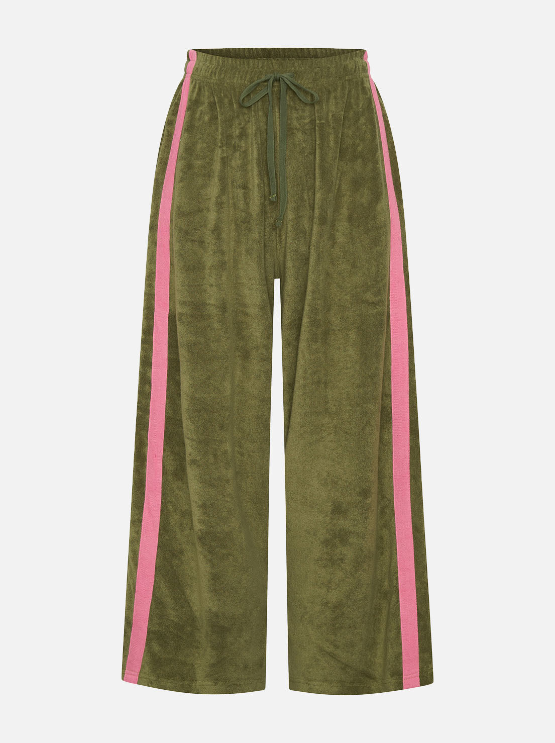 La Bohème Girls - Viva Terry Pants - Olive / Pink
