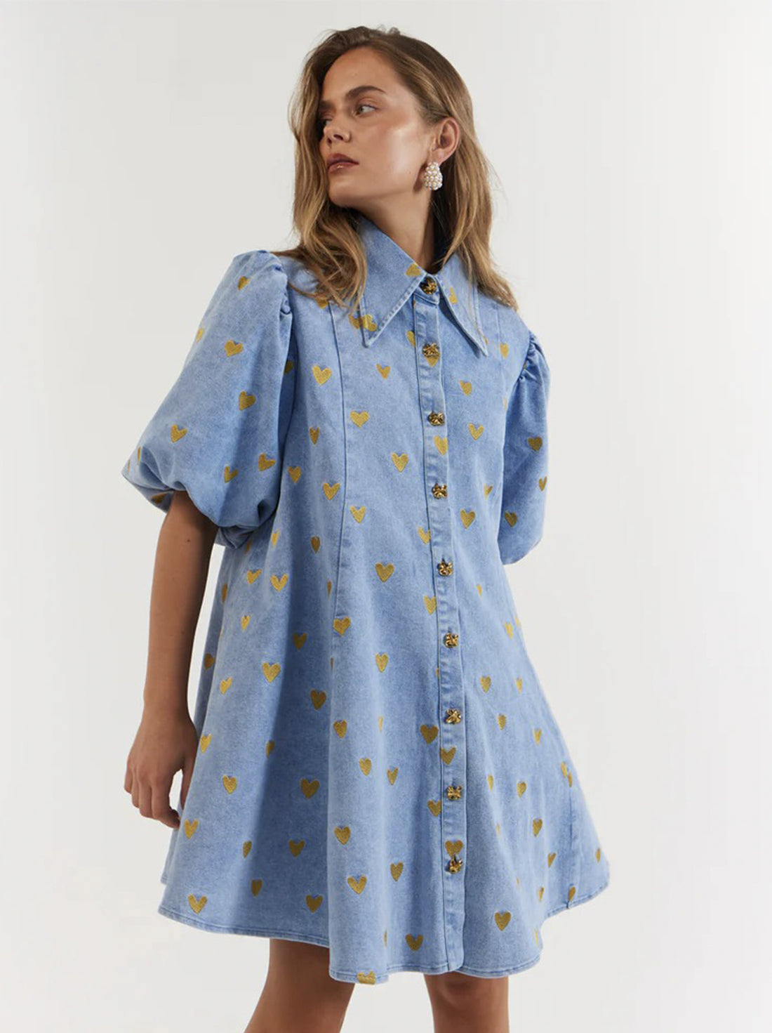 La Bohème Girls Beau Shirt Emerald Ivory
