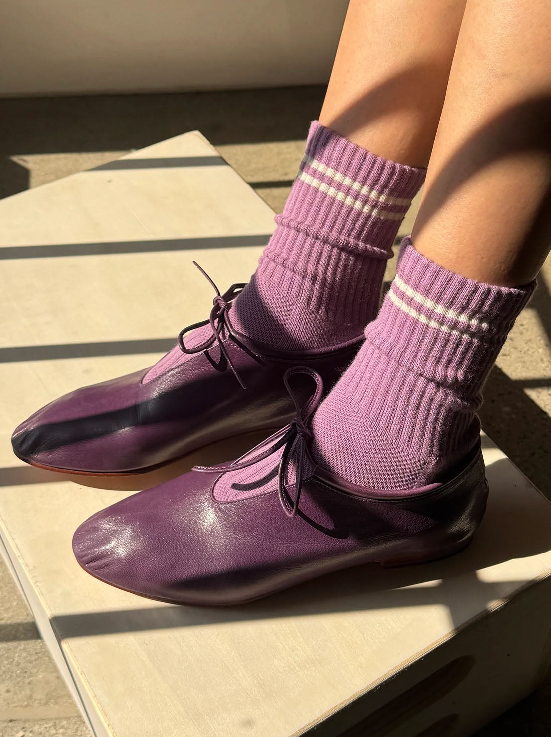 Le Bon Shoppe - Boyfriend Socks - Grape