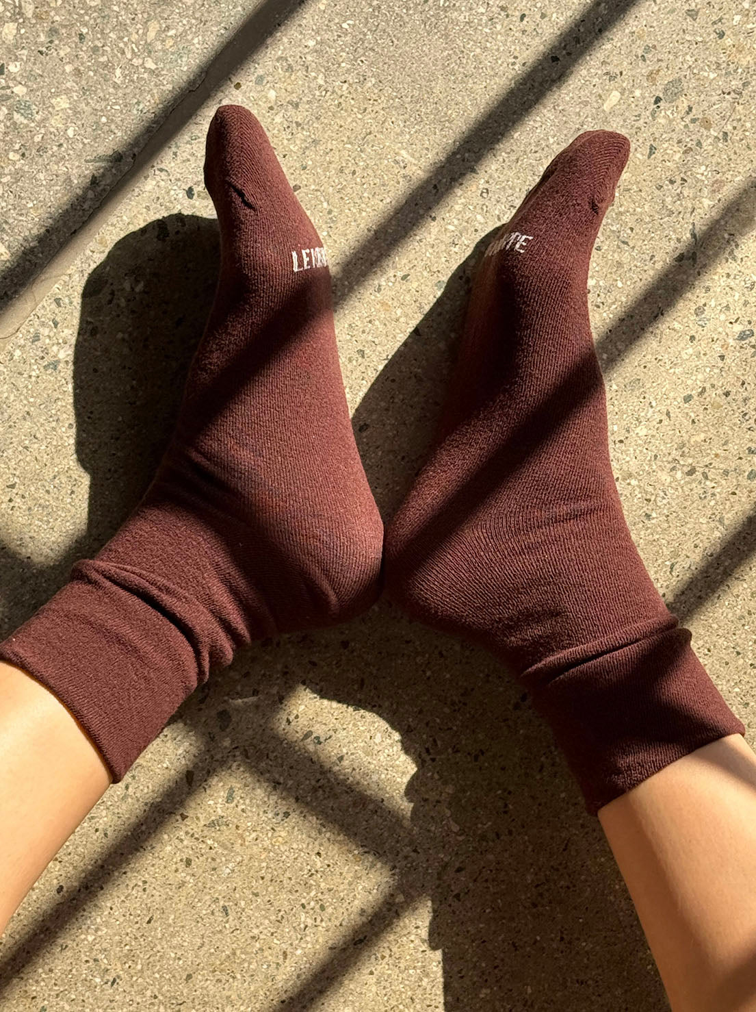 Le Bon Shoppe - Breezy Sneaker Socks - Dark Cacao