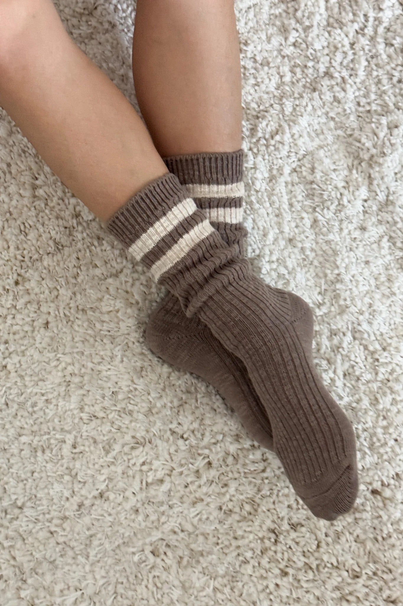 Le Bon Shoppe - Cottage Varsity Socks - Flax Varsity
