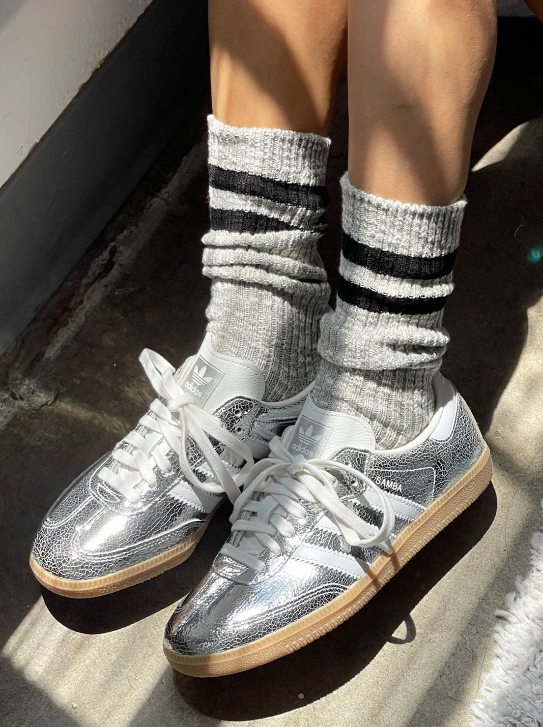 Le Bon Shoppe - Cottage Varsity Socks - Ht Grey Varsity