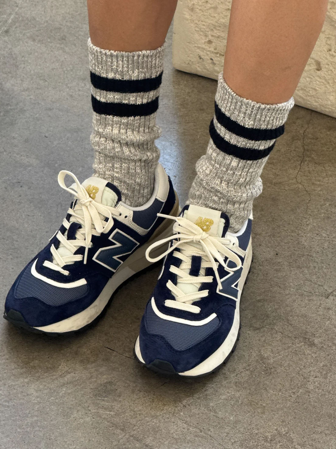 Le Bon Shoppe - Cottage Varsity Socks - Ht Grey Varsity