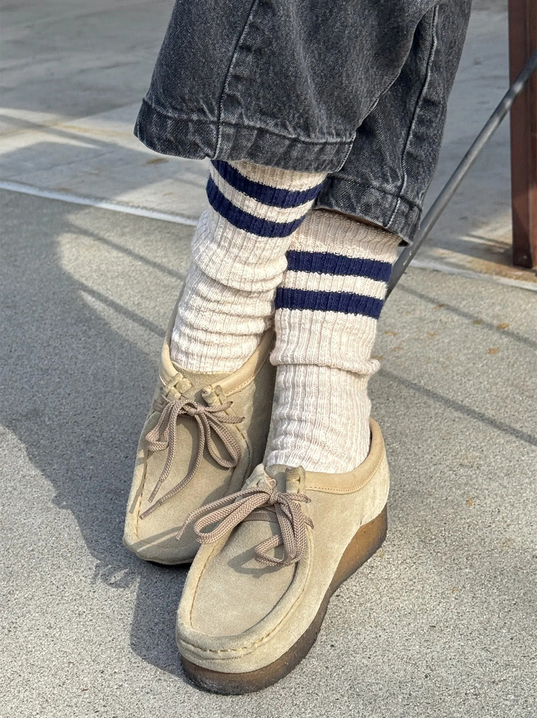 Le Bon Shoppe - Cottage Varsity Socks - Oatmeal Varsity