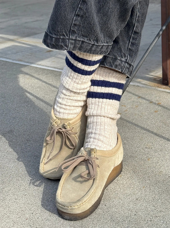Le Bon Shoppe - Cottage Varsity Socks - Oatmeal Varsity