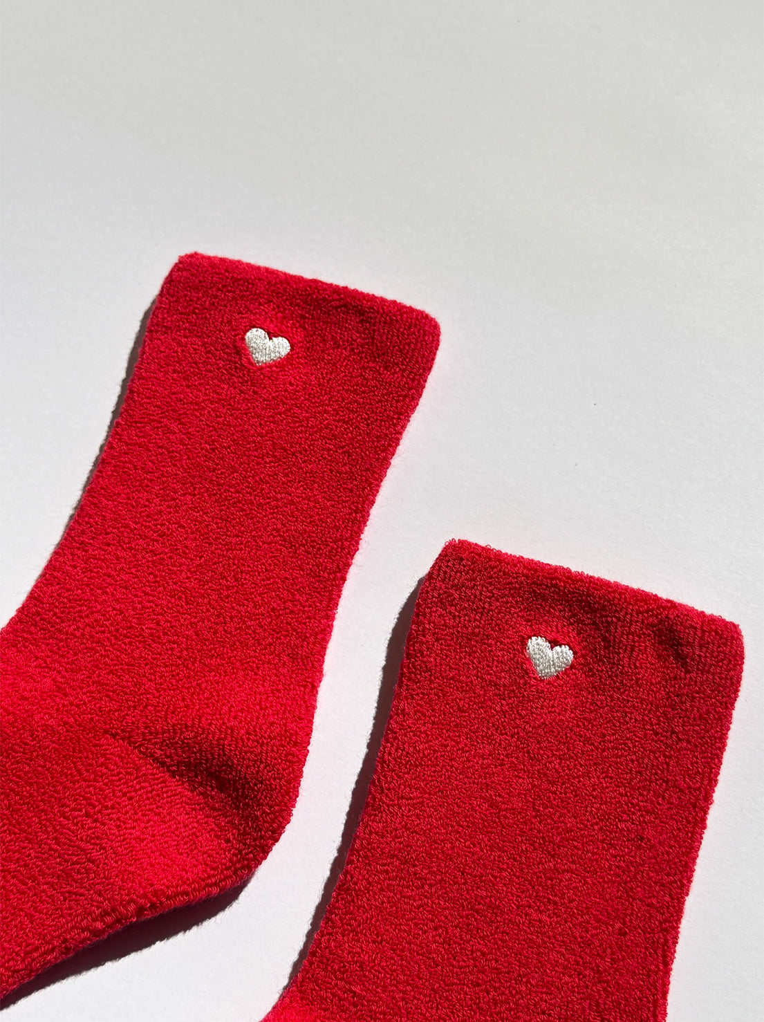 Le Bon Shoppe - Embroidered Cloud Socks - Red + Heart