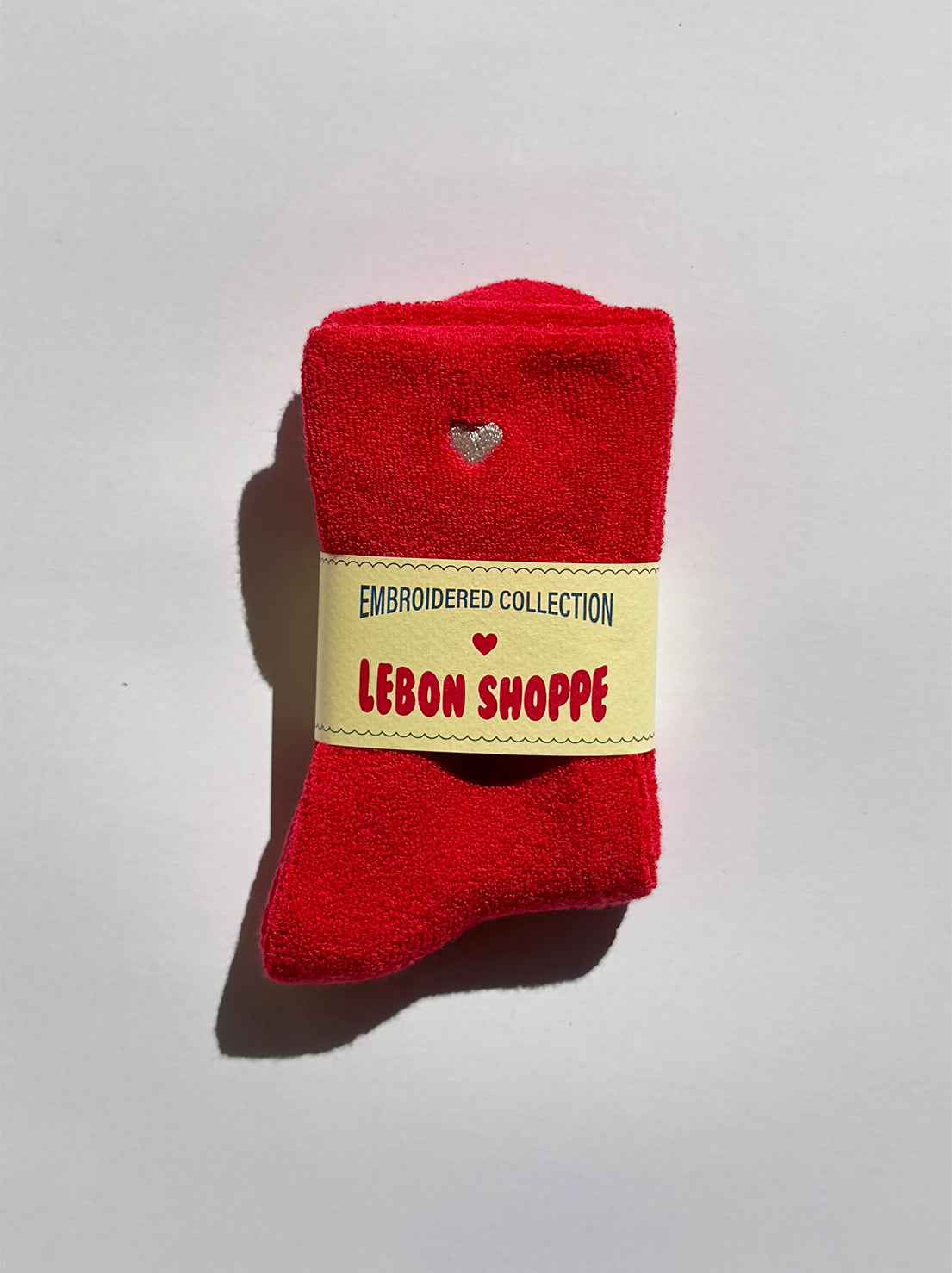 Le Bon Shoppe - Embroidered Cloud Socks - Red + Heart