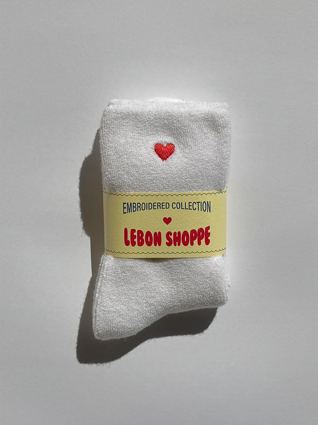 Le Bon Shoppe - Embroidered Cloud Socks - White + Heart