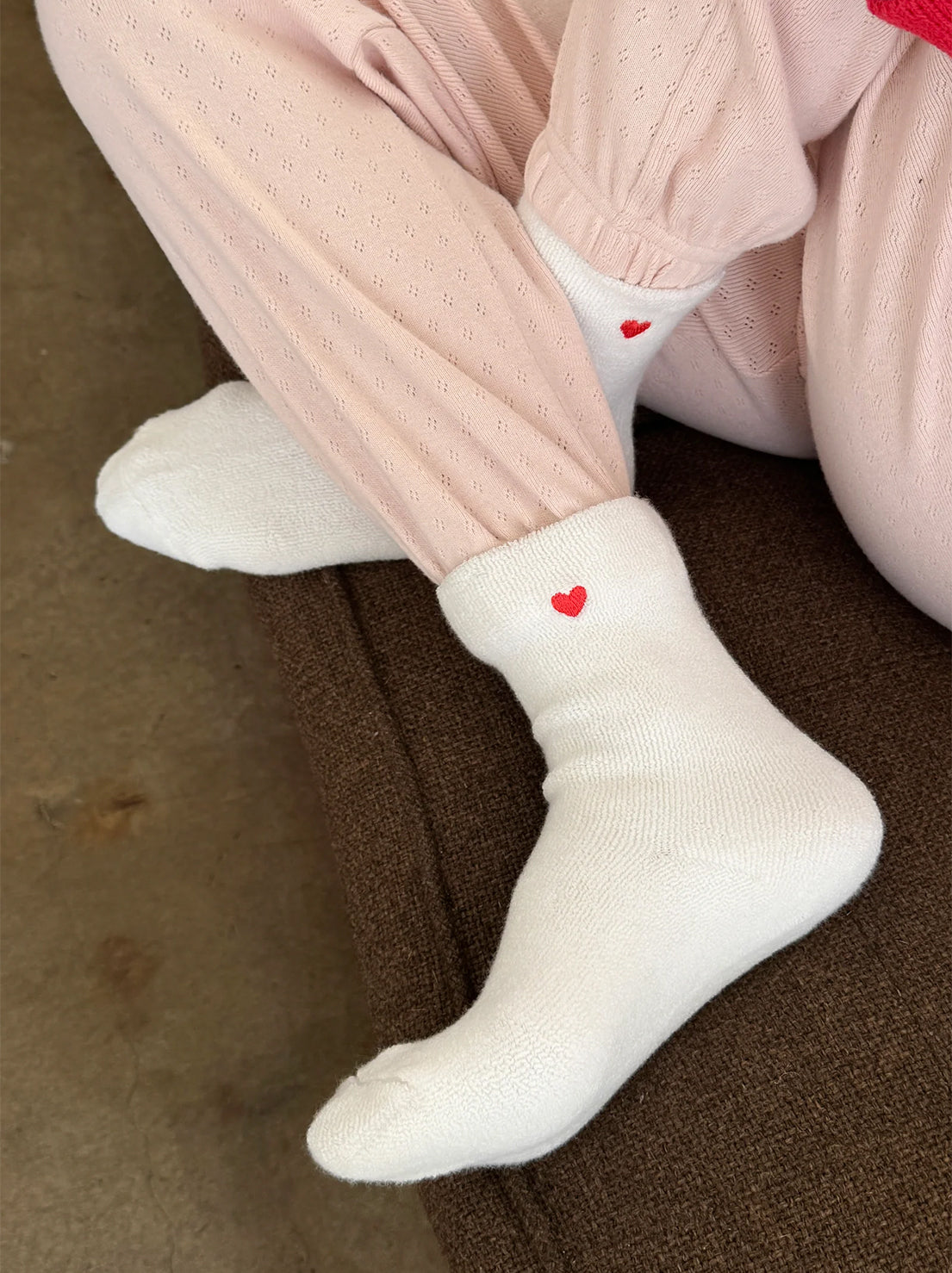 Le Bon Shoppe - Embroidered Cloud Socks - White + Heart