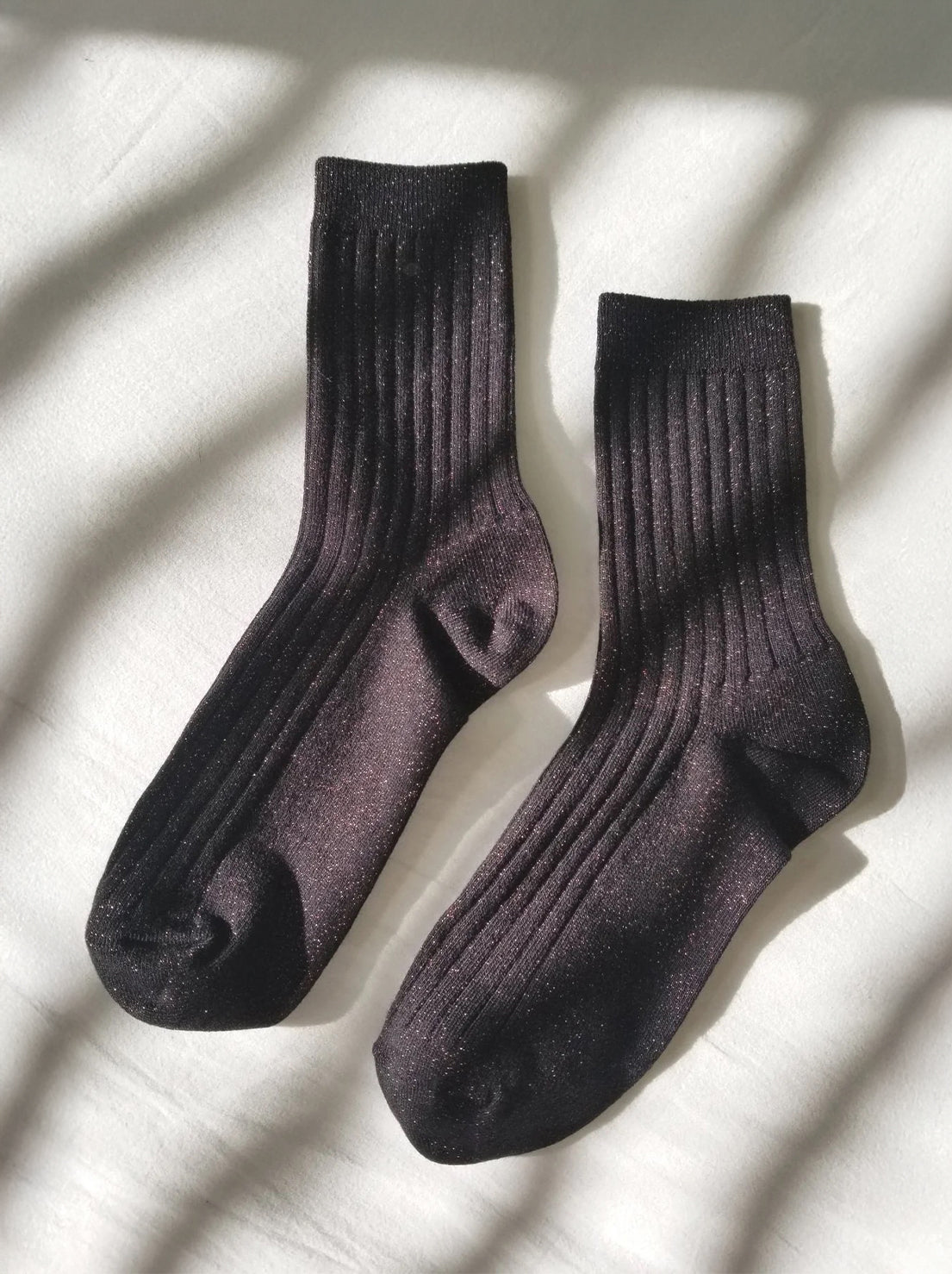 Le Bon Shoppe - Her Socks - Glitter - Copper Black