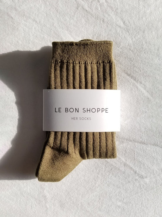 Le Bon Shoppe - Her Socks - MCC Rib - Pesto