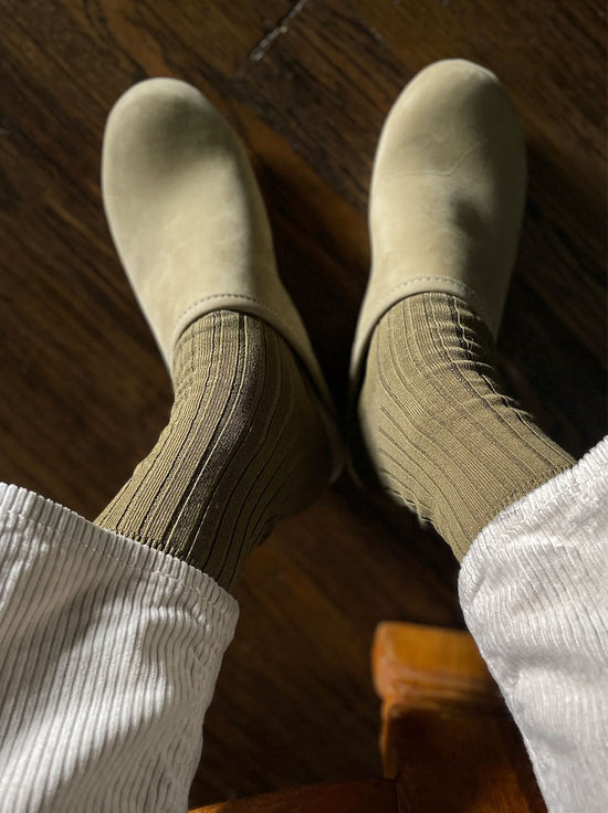 Le Bon Shoppe - Her Socks - MCC Rib - Pesto