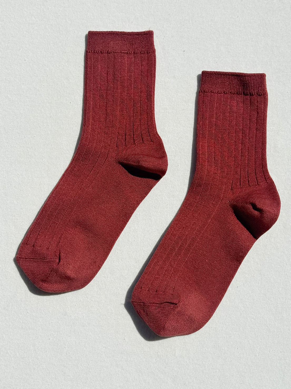 Le Bon Shoppe - Her Socks - MCC Rib - Terracotta