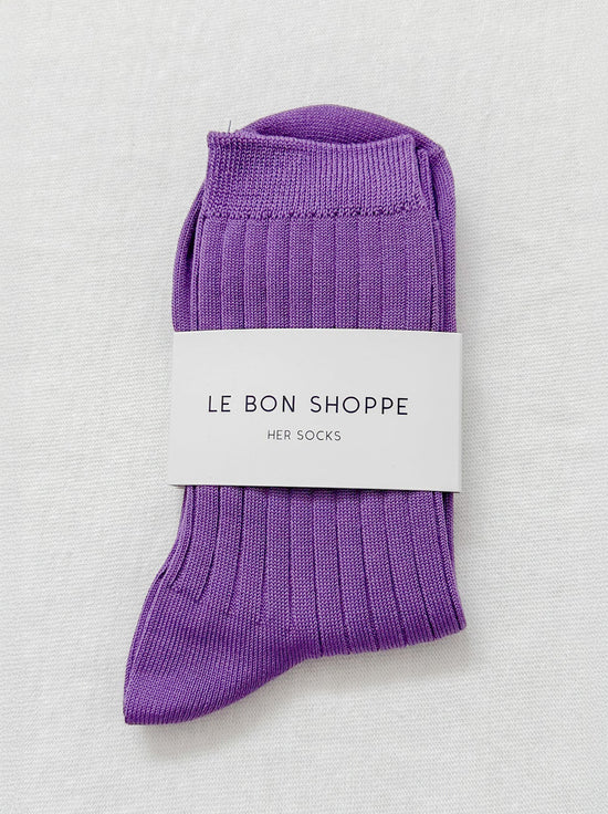 Le Bon Shoppe - Her Socks - MCC Rib - Violet