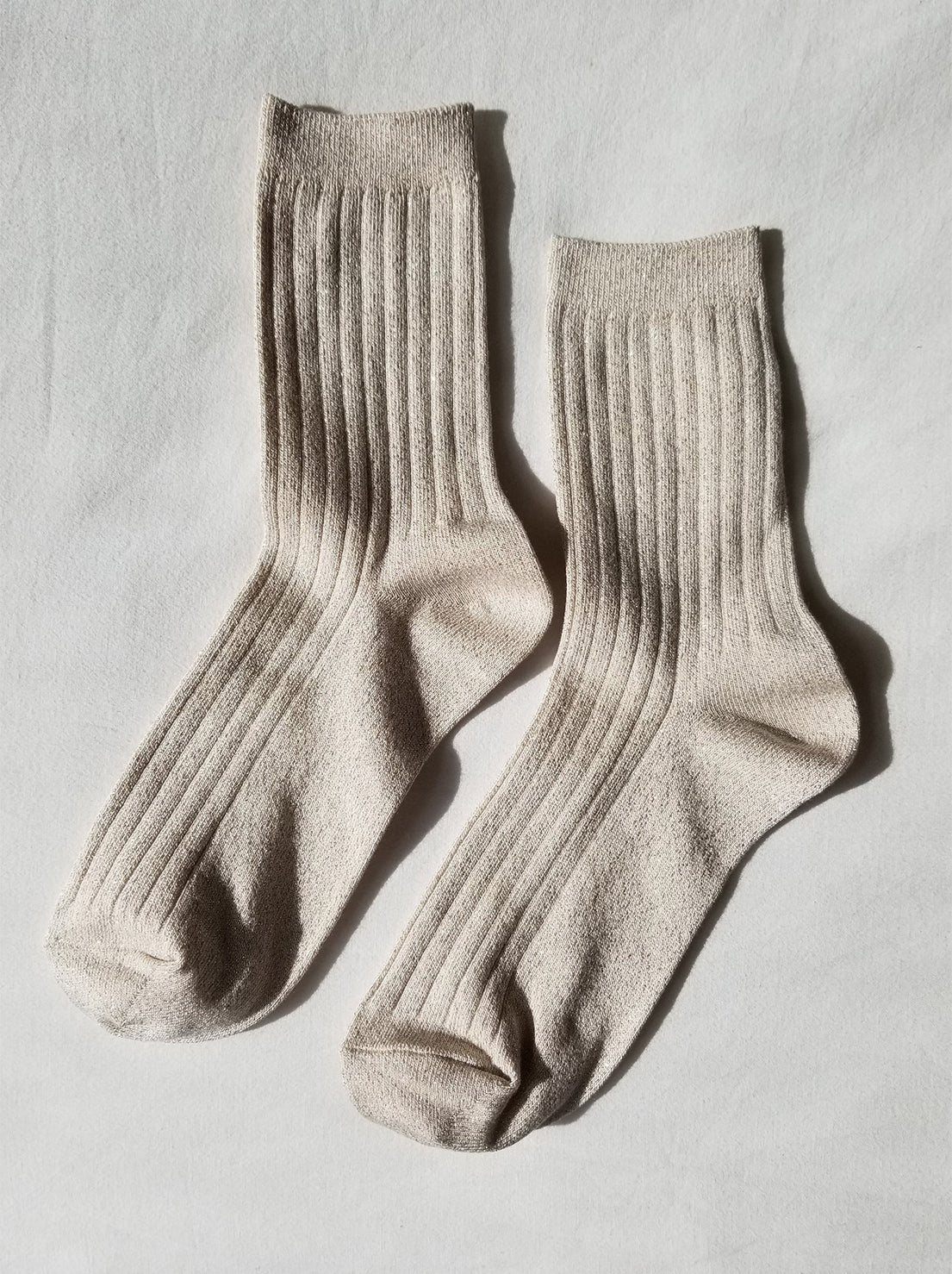Le Bon Shoppe - Her Socks - Modal Lurex - Ivory Gold Glitter