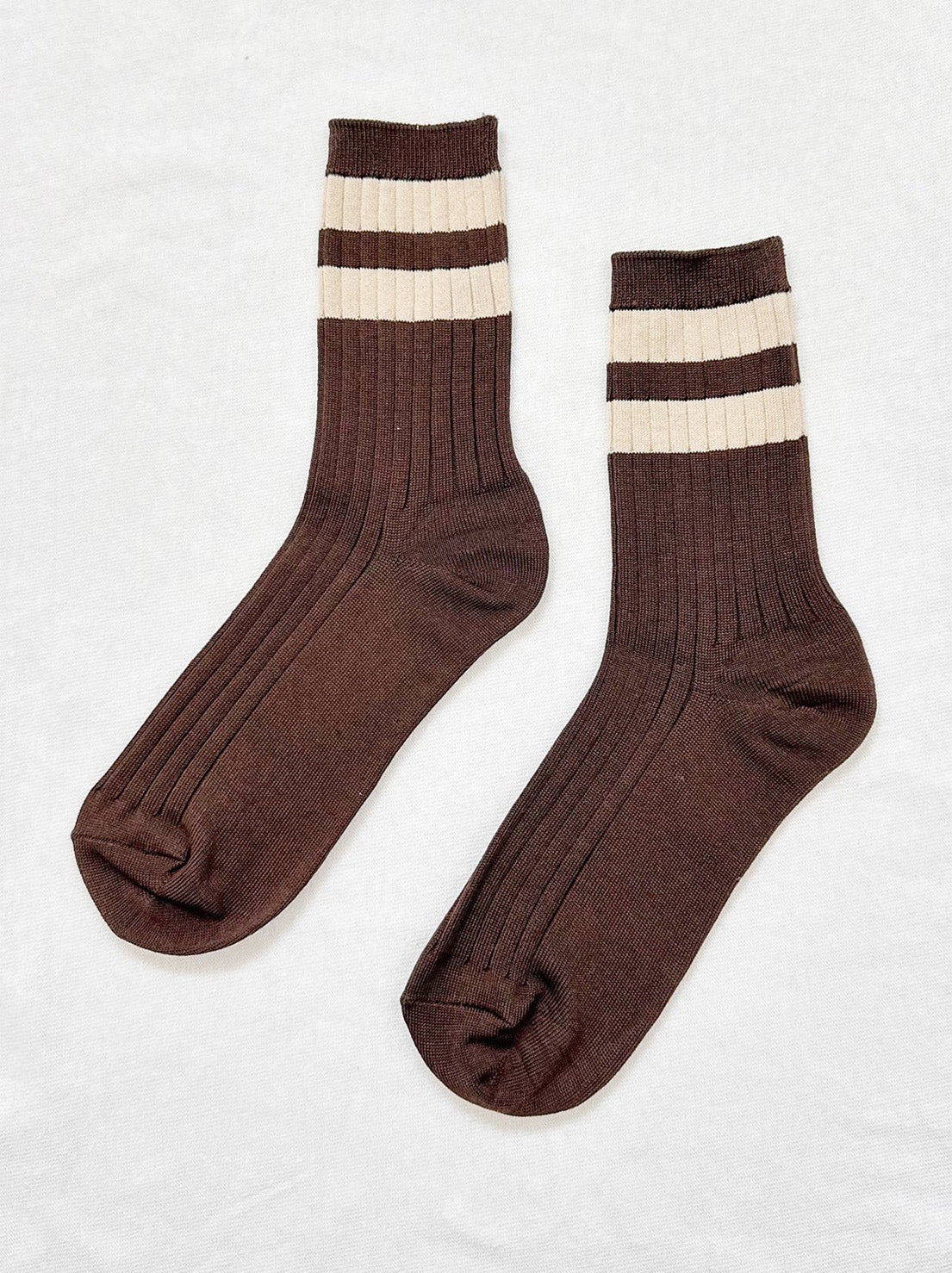 Le Bon Shoppe - Her Socks - Varsity - Espresso