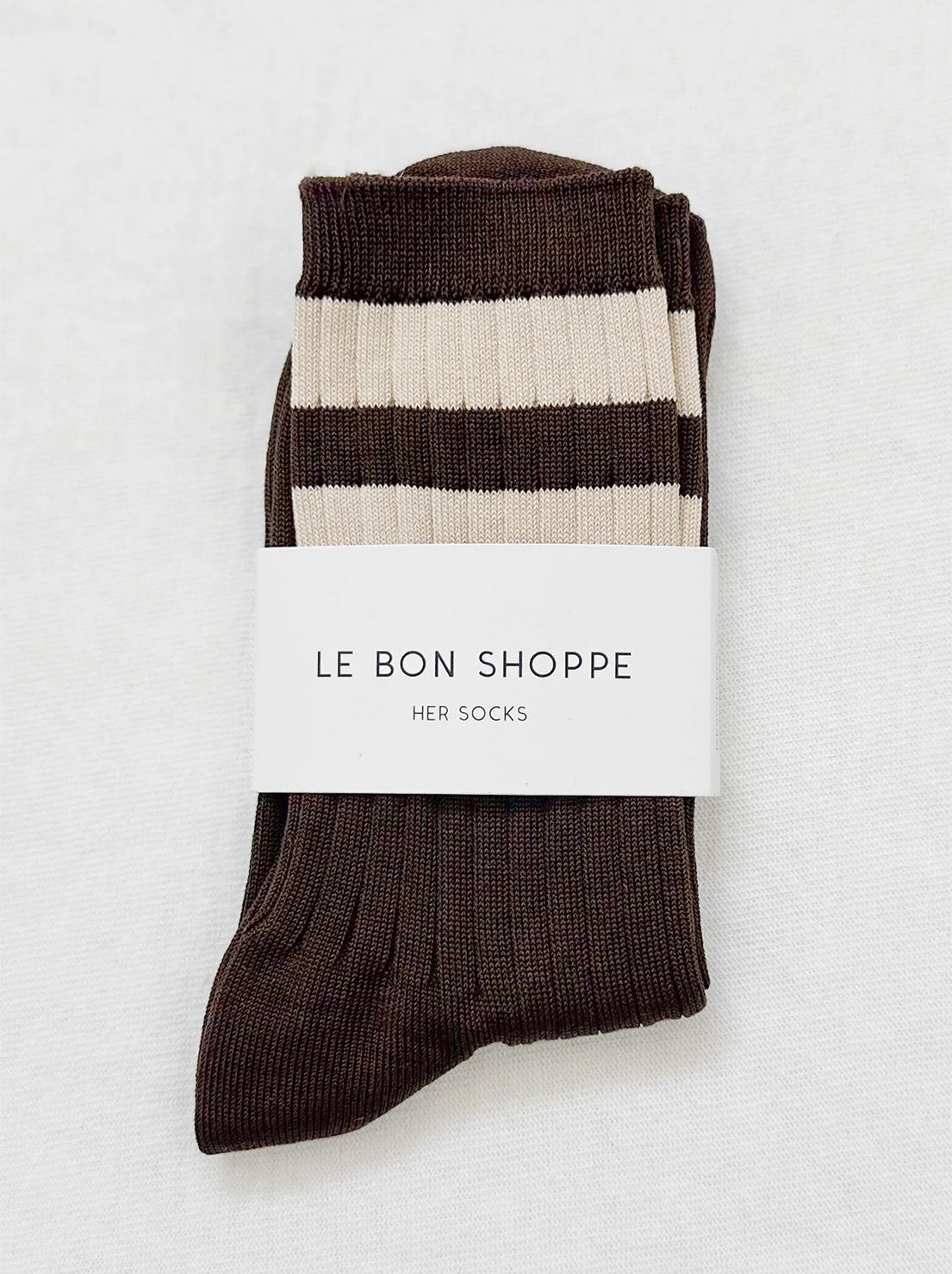 Le Bon Shoppe - Her Socks - Varsity - Espresso