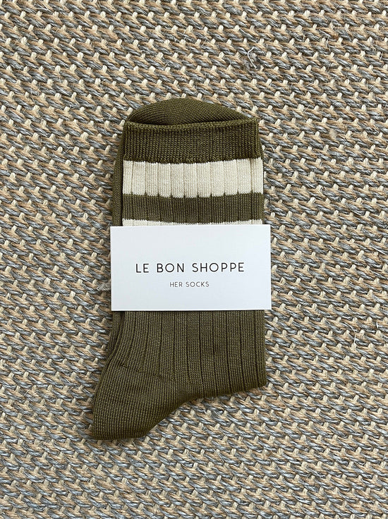 Le Bon Shoppe - Her Socks - Varsity - Fern