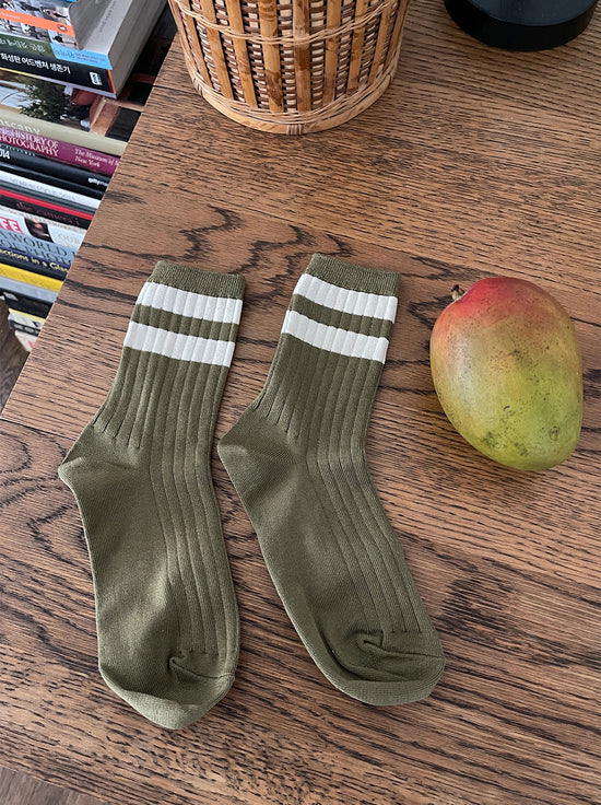 Le Bon Shoppe - Her Socks - Varsity - Fern