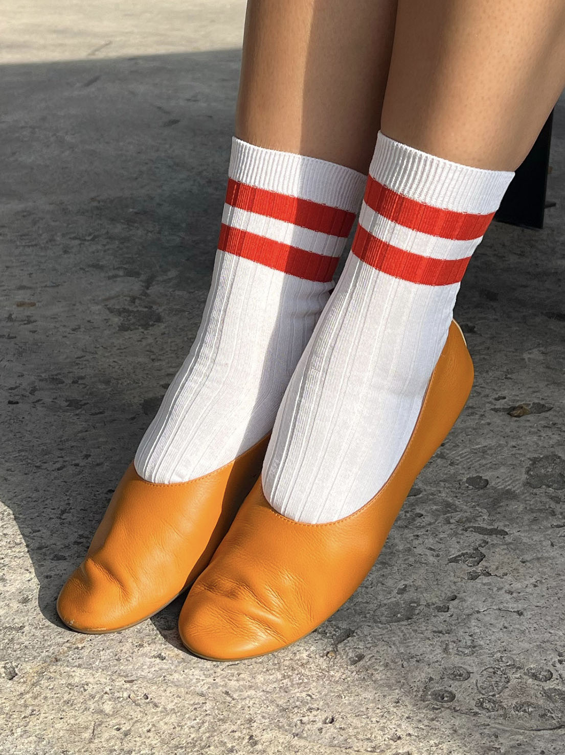 Le Bon Shoppe - Her Socks - Varsity - White Coral