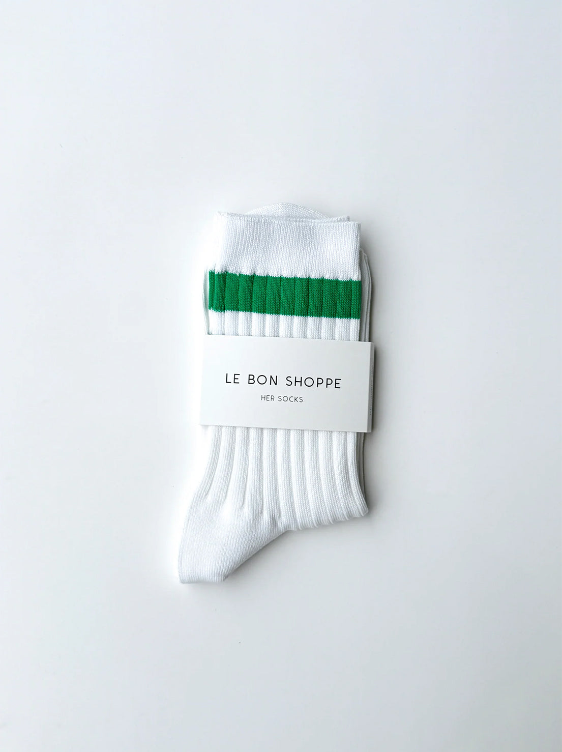 Le Bon Shoppe - Her Socks - Varsity - White Kelly