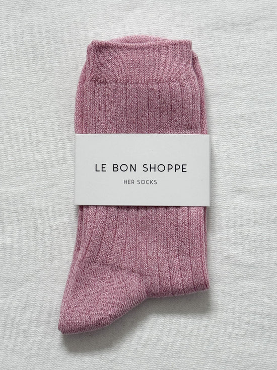 Le Bon Shoppe - Her Socks - Glitter - Sparkling Rose