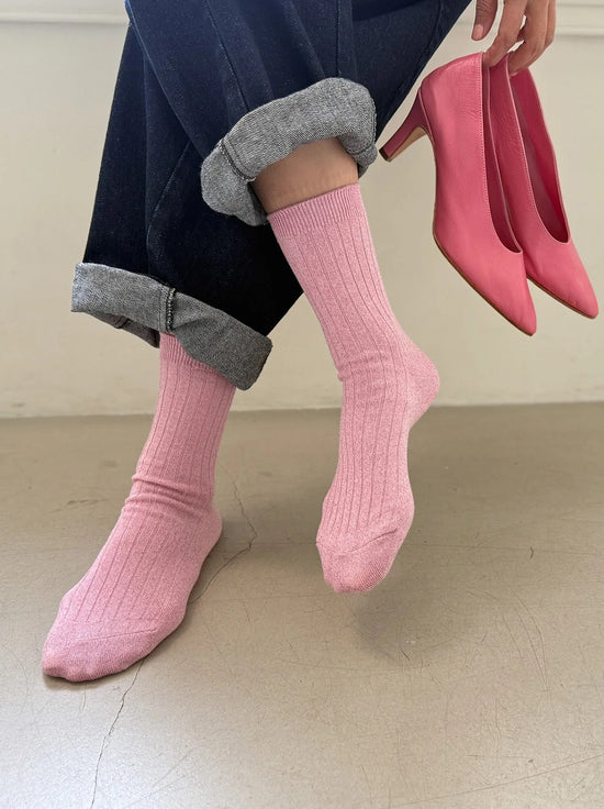 Le Bon Shoppe - Her Socks - Glitter - Sparkling Rose