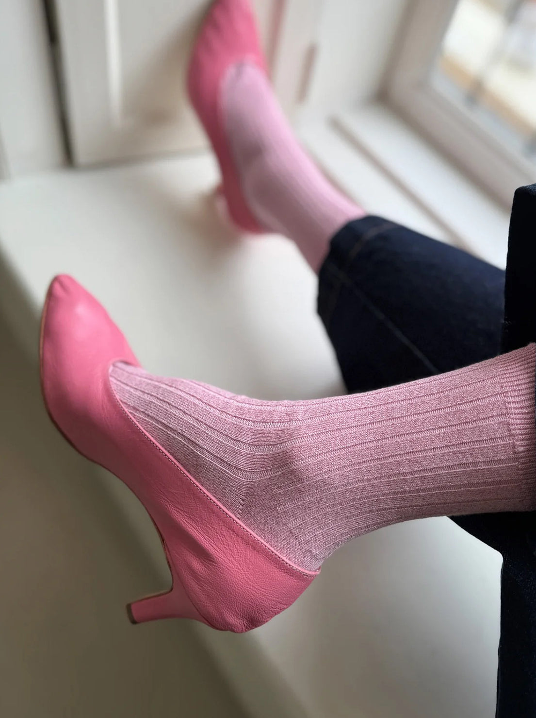 Le Bon Shoppe - Her Socks - Glitter - Sparkling Rose