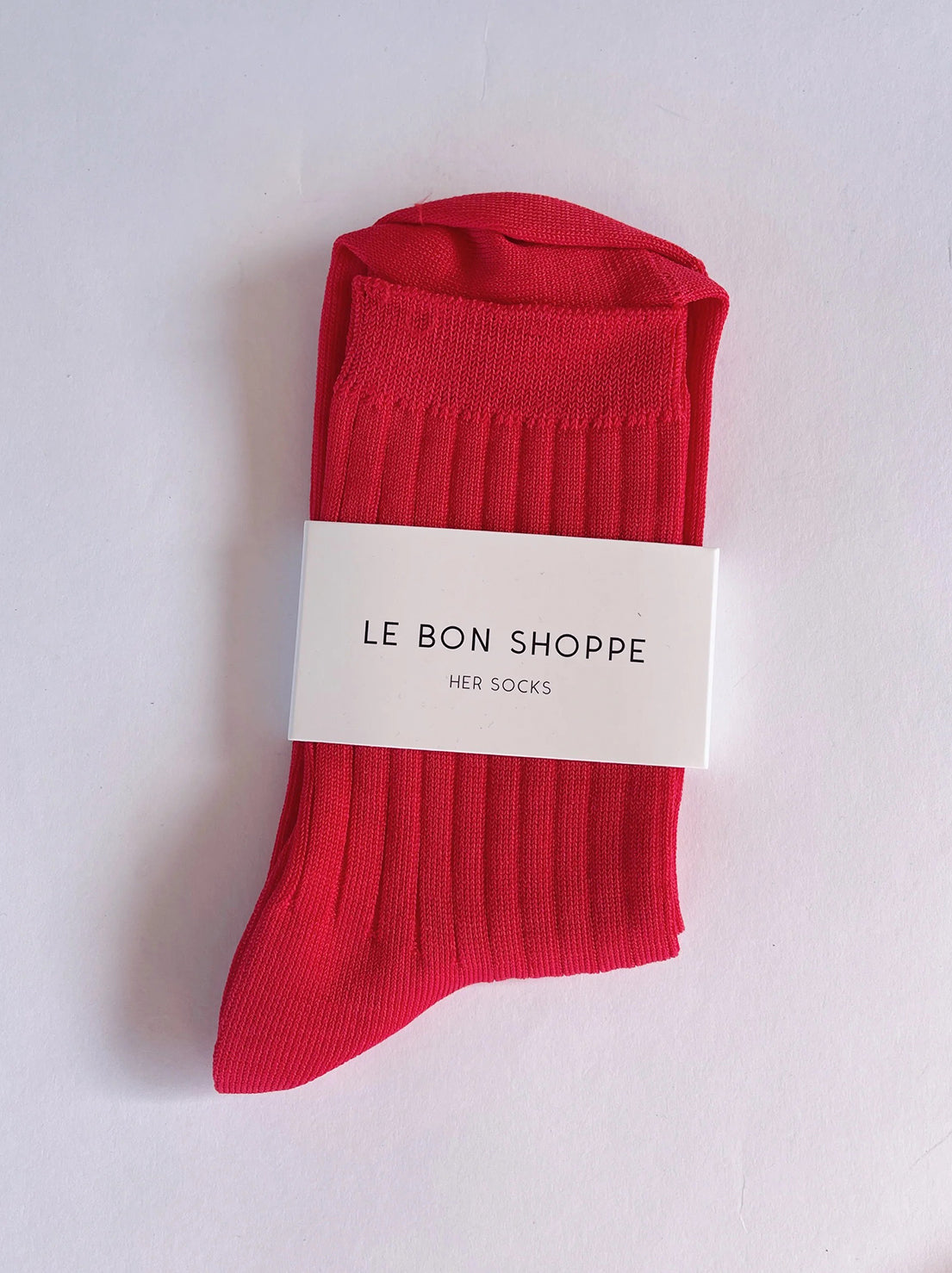 Le Bon Shoppe - Her Socks - MCC Rib - Classic Red
