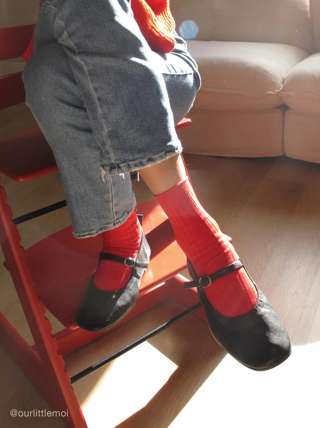 Le Bon Shoppe - Her Socks - MCC Rib - Classic Red