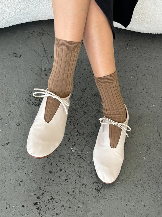 Le Bon Shoppe - Her Socks - MCC Rib - Dark Tan