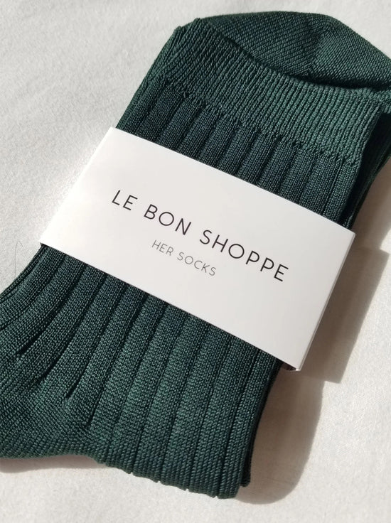 Le Bon Shoppe - Her Socks - MCC Rib - Peacock