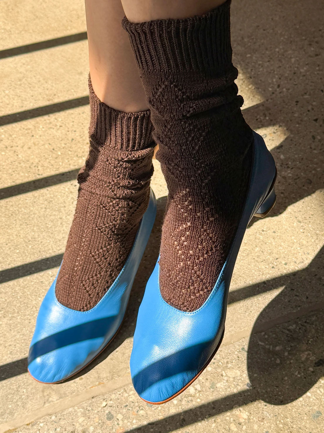 Le Bon Shoppe - Modal Eyelet Socks - Brown