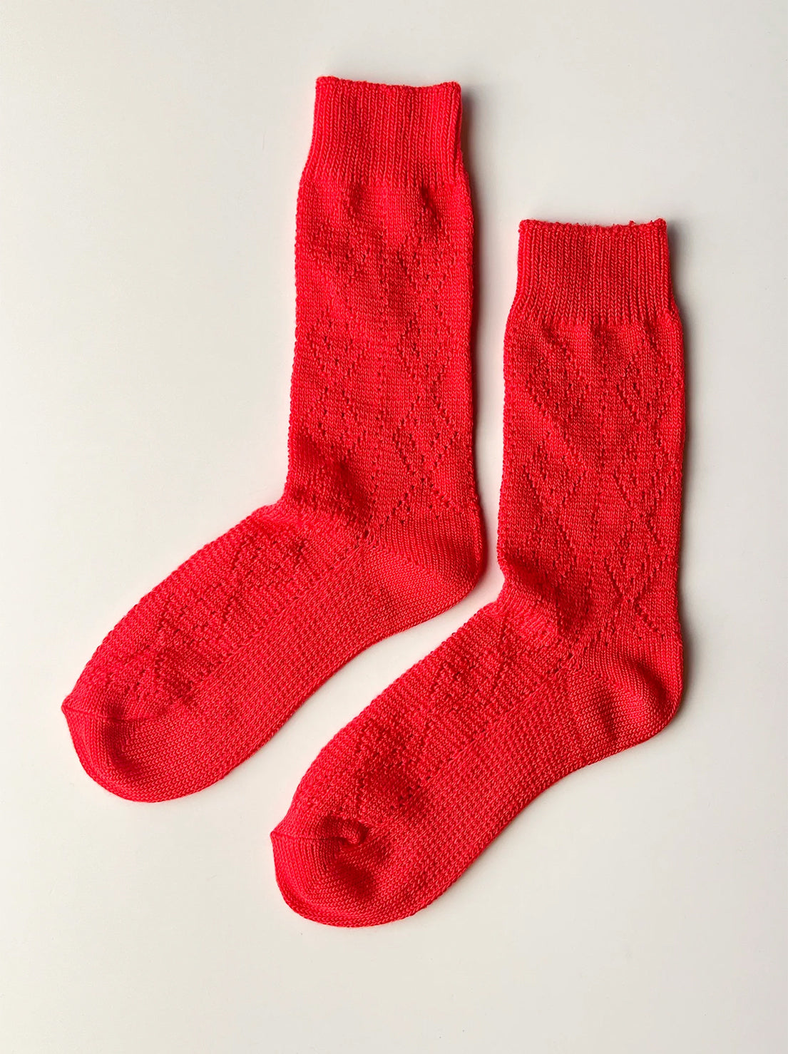 Le Bon Shoppe - Modal Eyelet Socks - Poppy Red