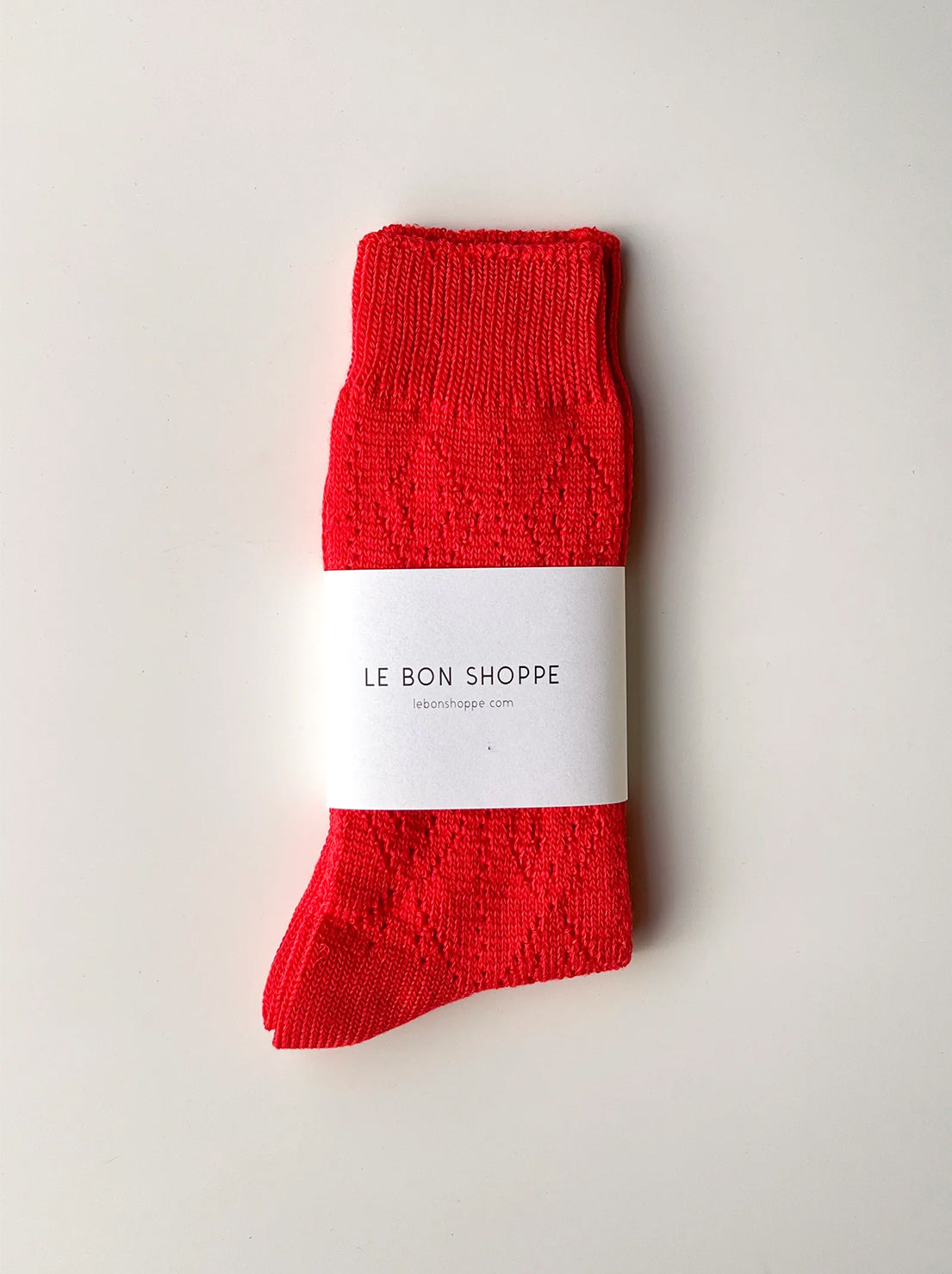 Le Bon Shoppe - Modal Eyelet Socks - Poppy Red