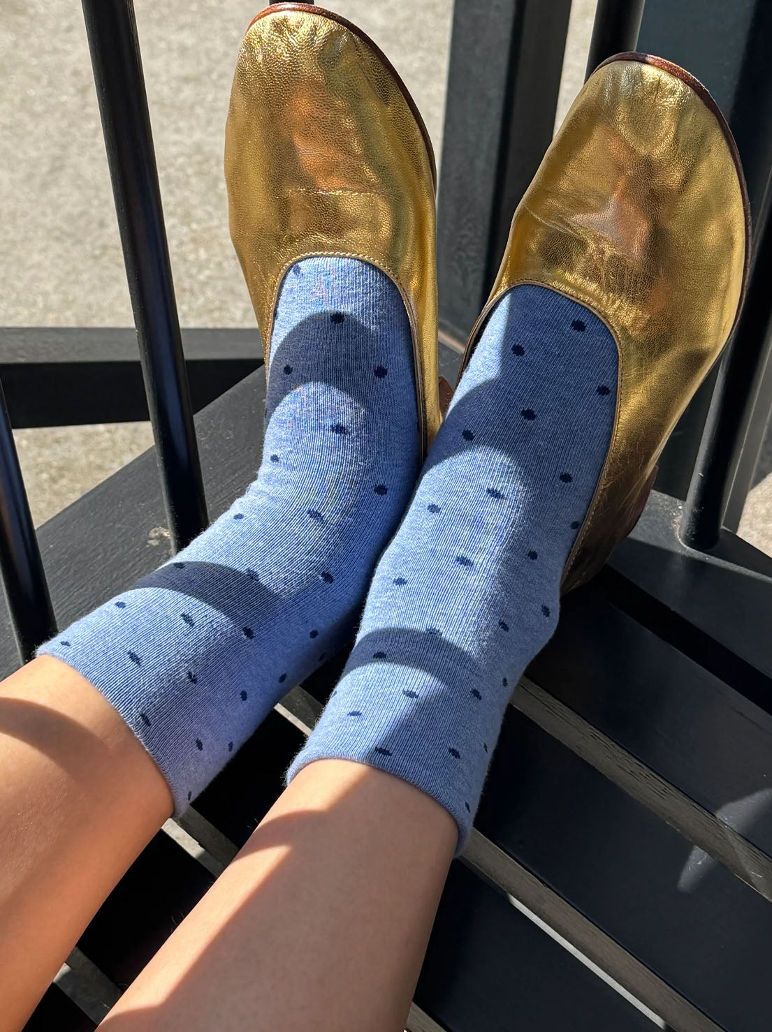 Le Bon Shoppe - Sneaker Socks - Polka Dot - Blue/Navy
