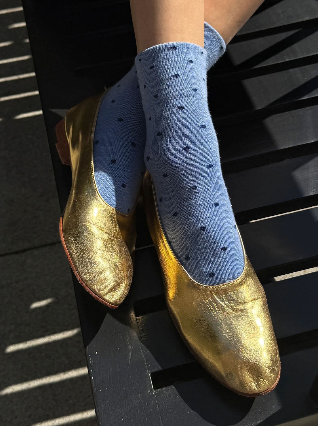Le Bon Shoppe - Sneaker Socks - Polka Dot - Blue/Navy