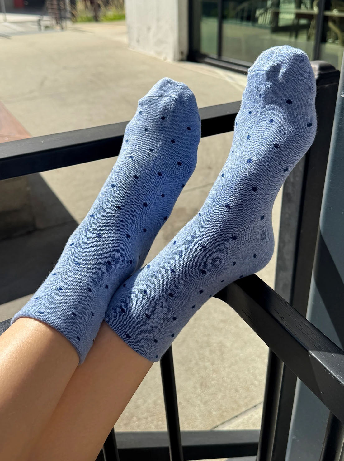 Le Bon Shoppe - Sneaker Socks - Polka Dot - Blue/Navy