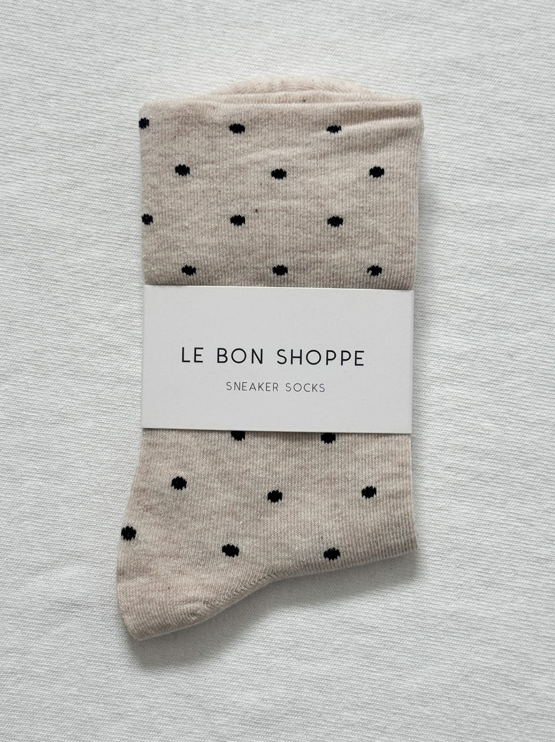 Le Bon Shoppe - Sneaker Socks - Polka Dot - Oatmeal/Black