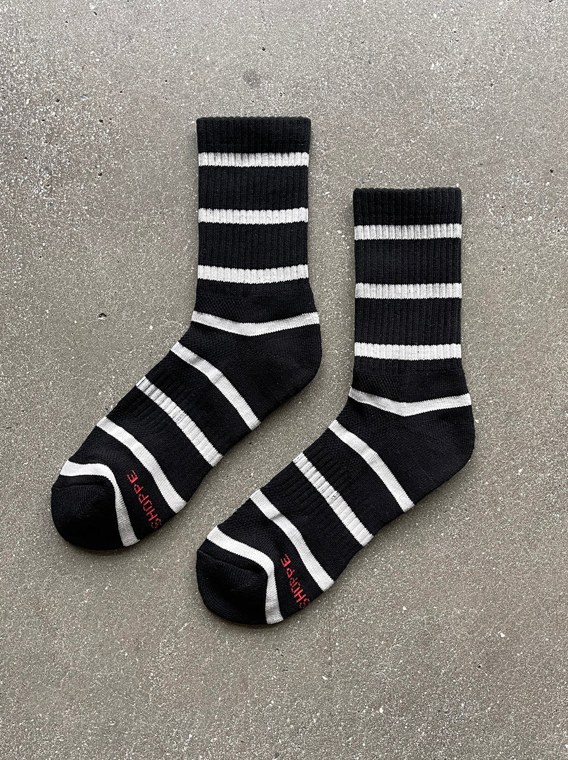 Le Bon Shoppe - Striped Boyfriend Socks - Black Stripe