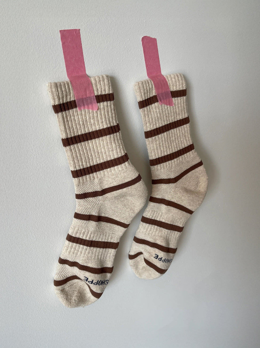 Le Bon Shoppe - Striped Boyfriend Socks - Flax Stripe