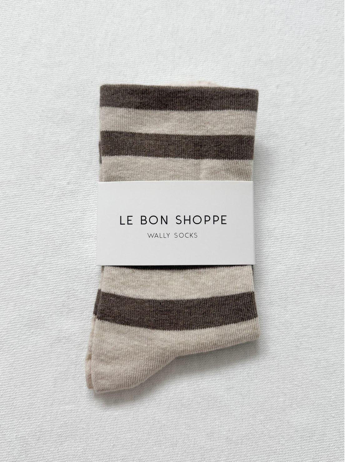 Le Bon Shoppe - Wide Wally Socks - Wide / Brown Stripe