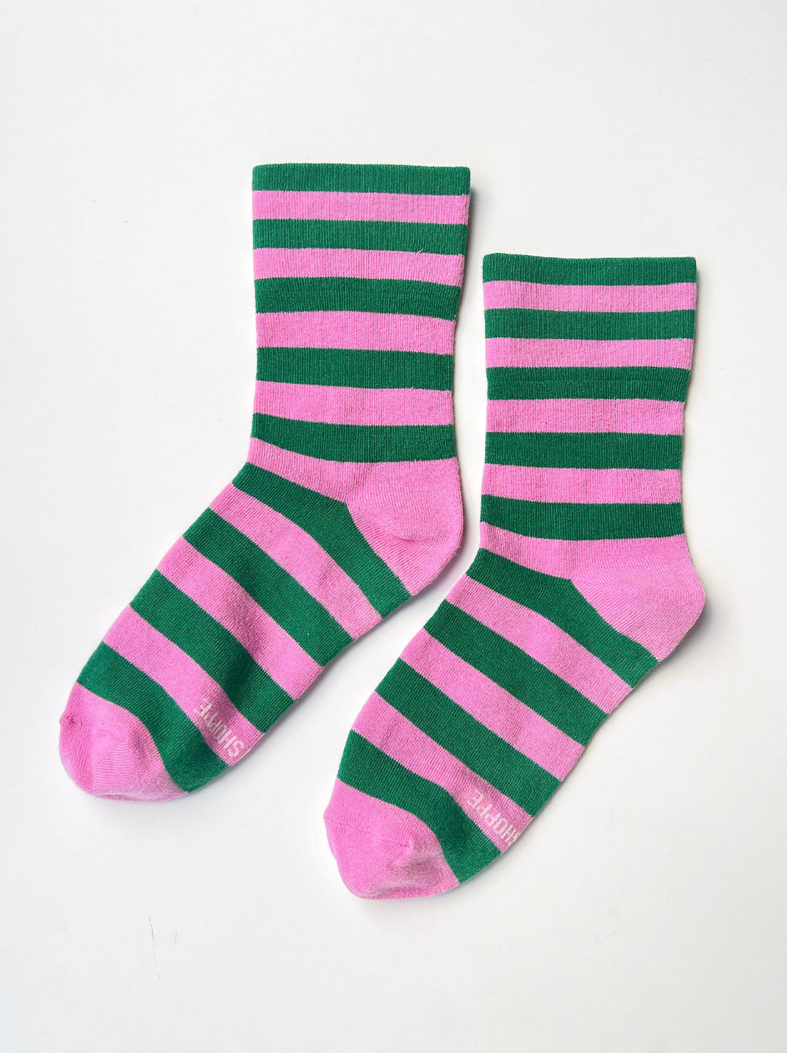 Le Bon Shoppe - Wide Wally Socks - Wide / Pink Green