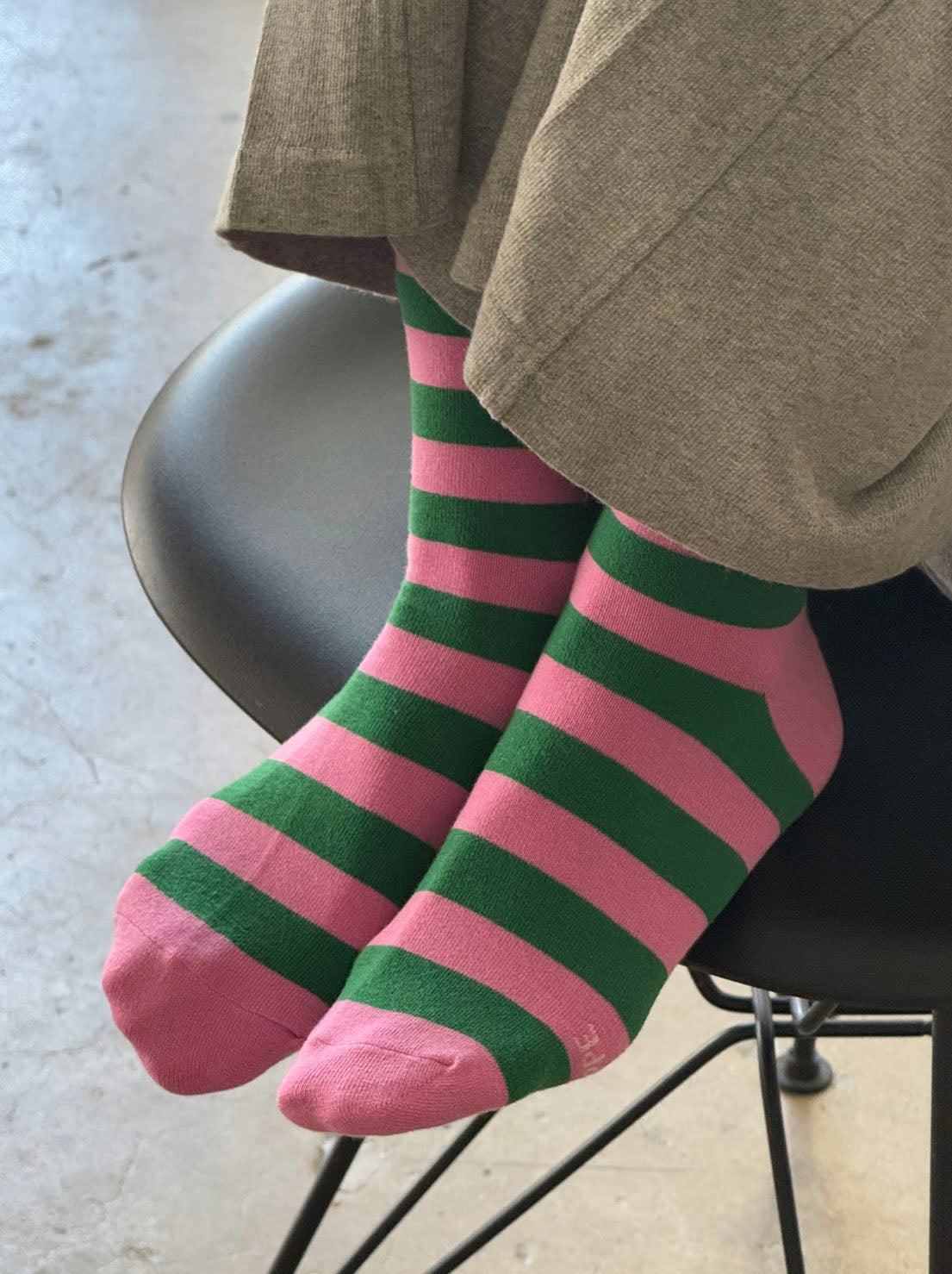 Le Bon Shoppe - Wide Wally Socks - Wide / Pink Green